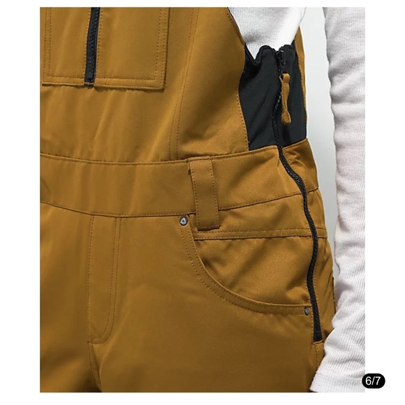 Aperture Adventure Tobacco 10K Bib Snowboard Pants - Picture 4 of 6